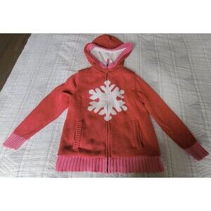Hanna Andersson‎ Snowflake Knit Zip Hoodie – Size 110 (US 5T)